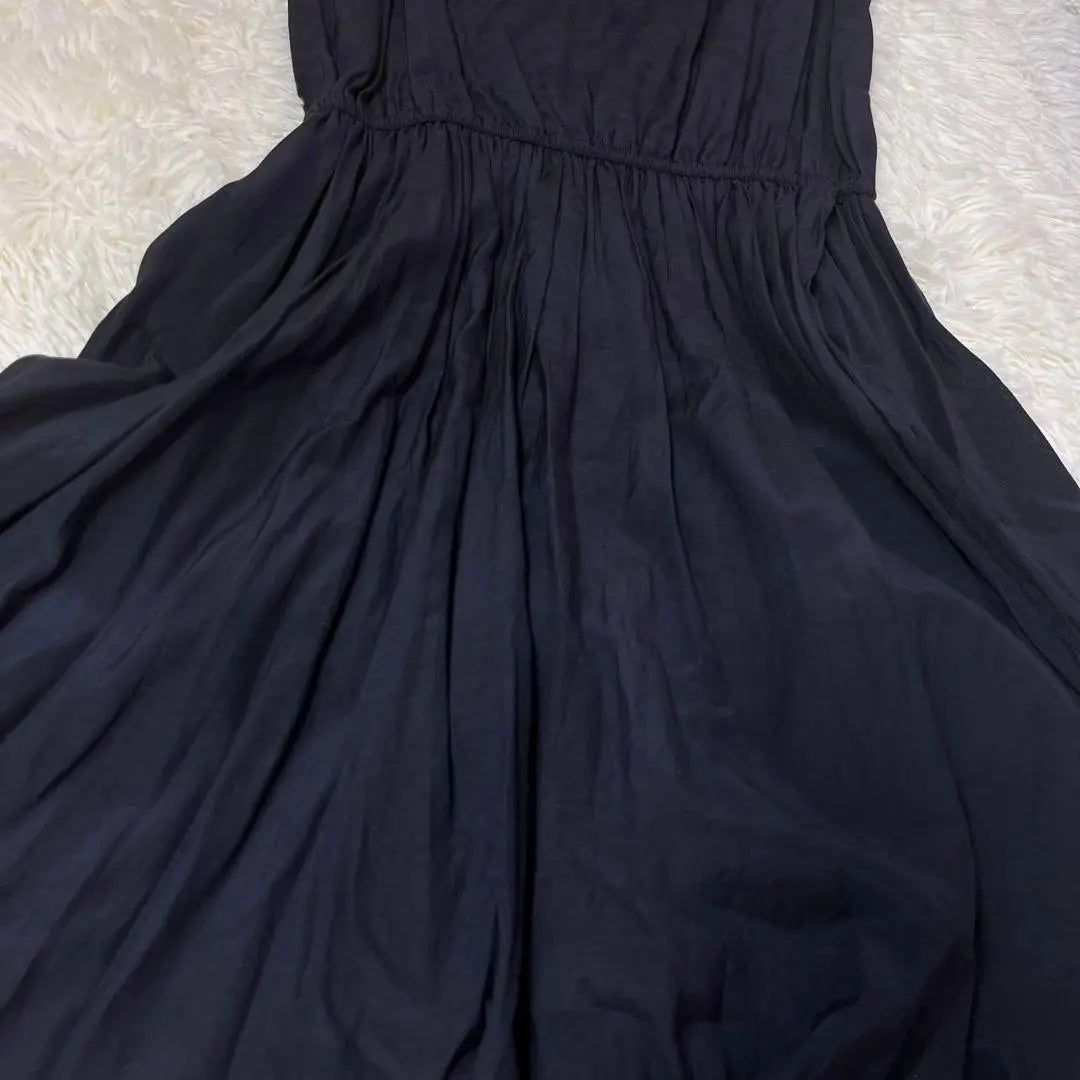 ❤️Vestido con volantes estilo cruzado de gasa azul marino popular de Jena, talla 36 S