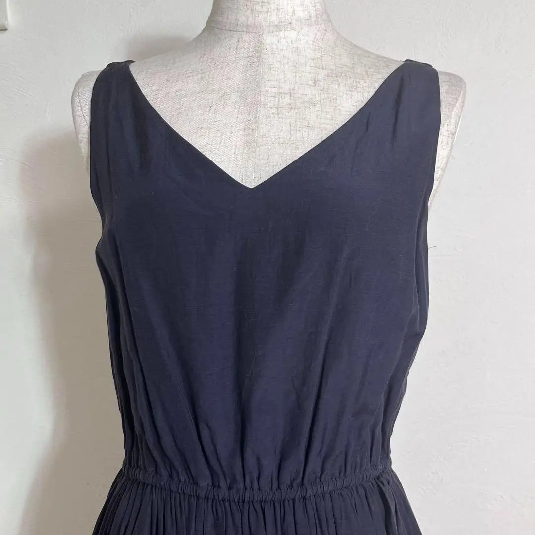 ❤️Vestido con volantes estilo cruzado de gasa azul marino popular de Jena, talla 36 S