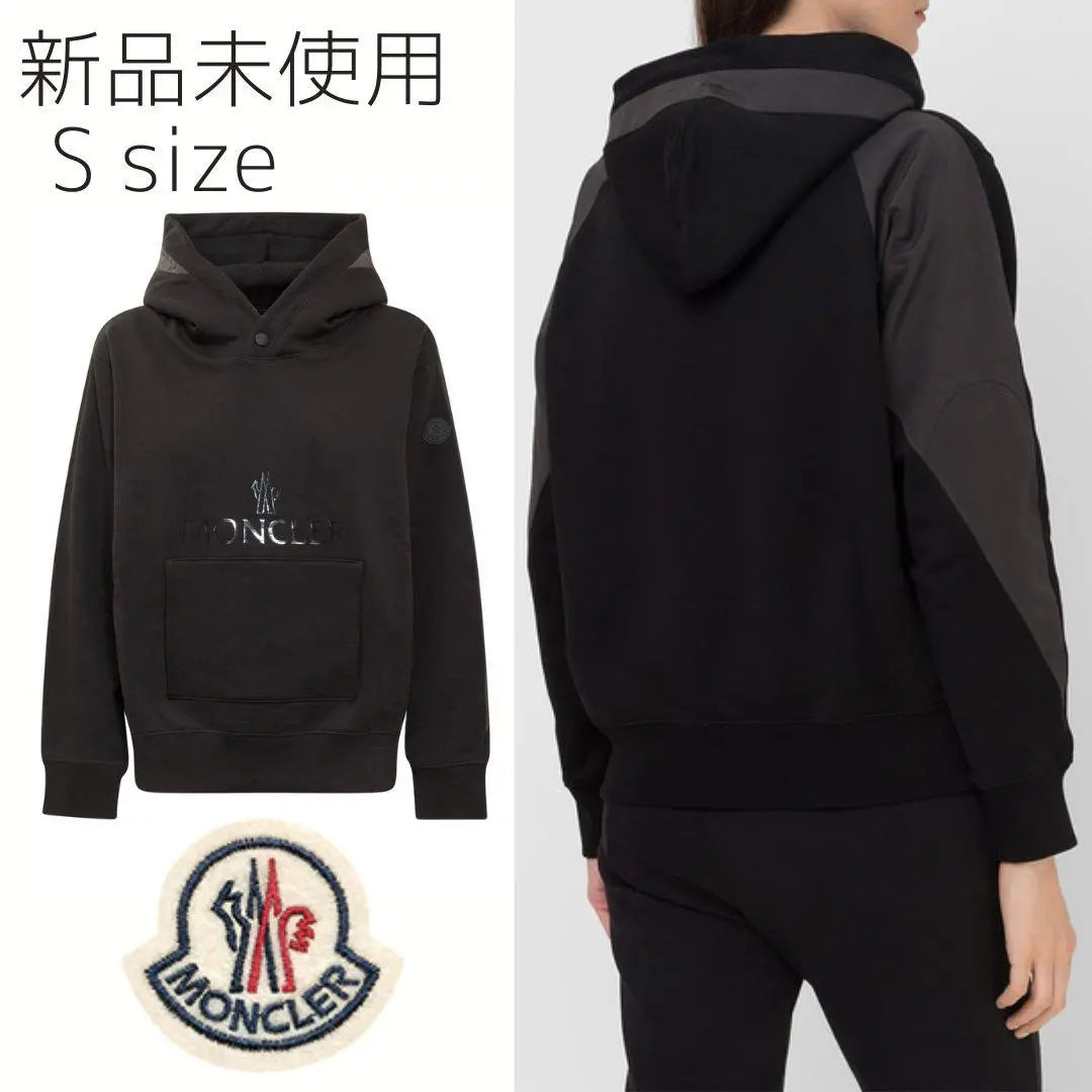 [Nueva y sin usar] MONCLER HOODIE SWEATER sudadera con capucha S negra