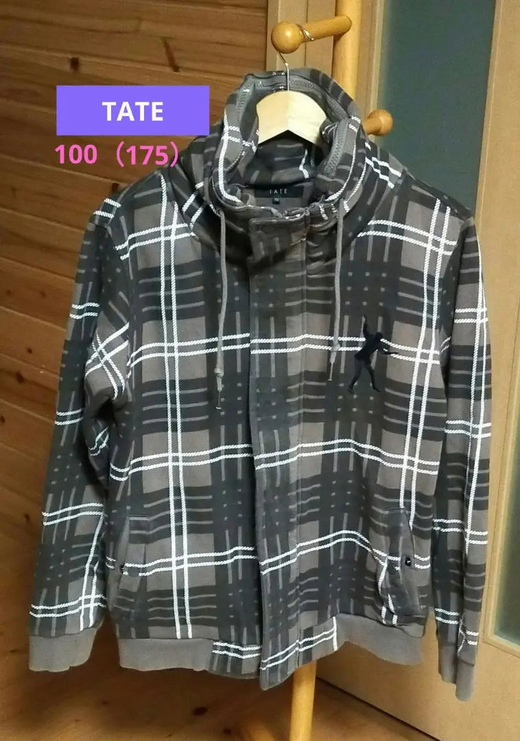 TATE hooded plaid jumper 100 (175)