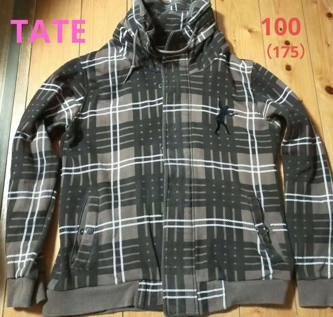 TATE hooded plaid jumper 100 (175)