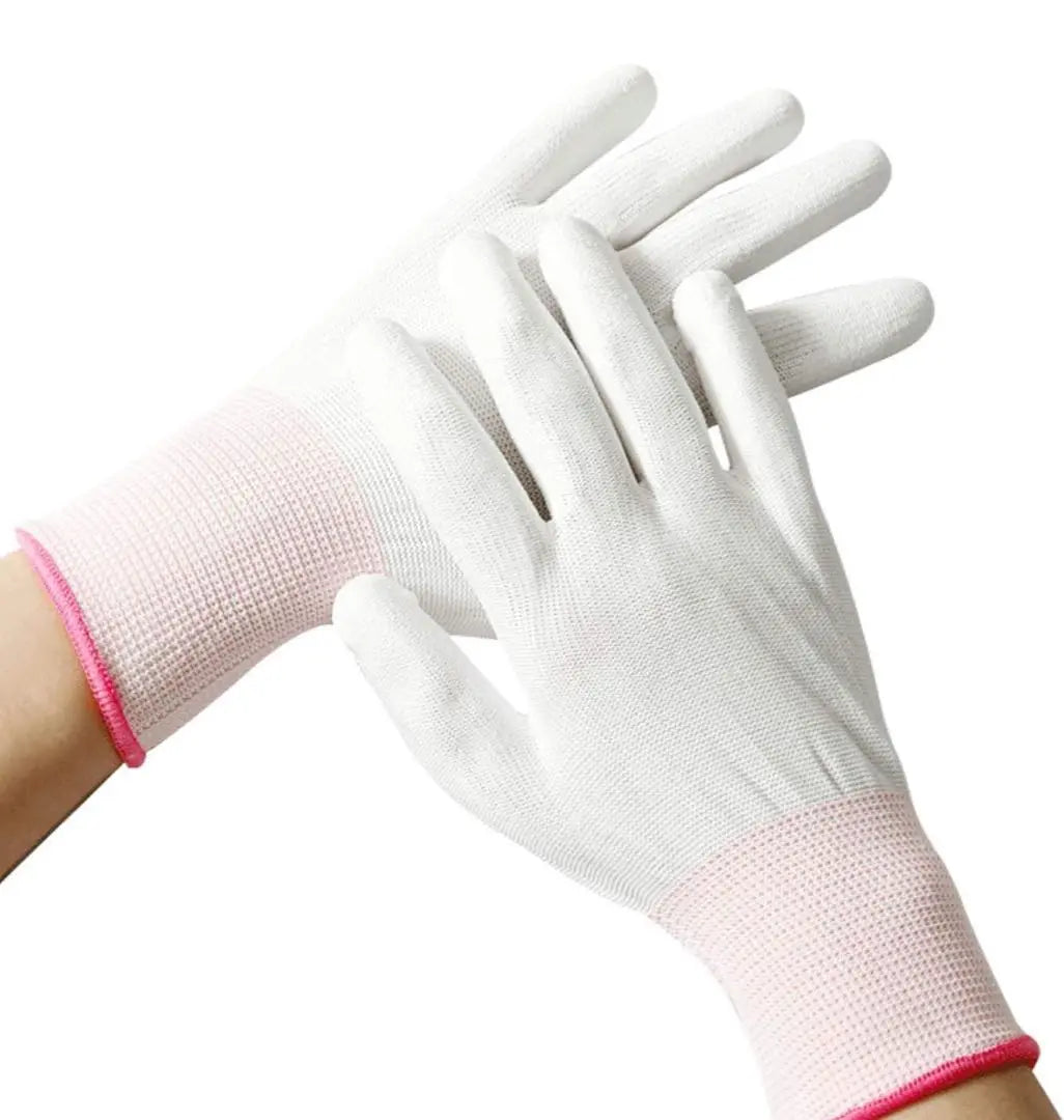 Work gloves, anti-static, anti-slip, white, S size, 12 sets, 24 pieces