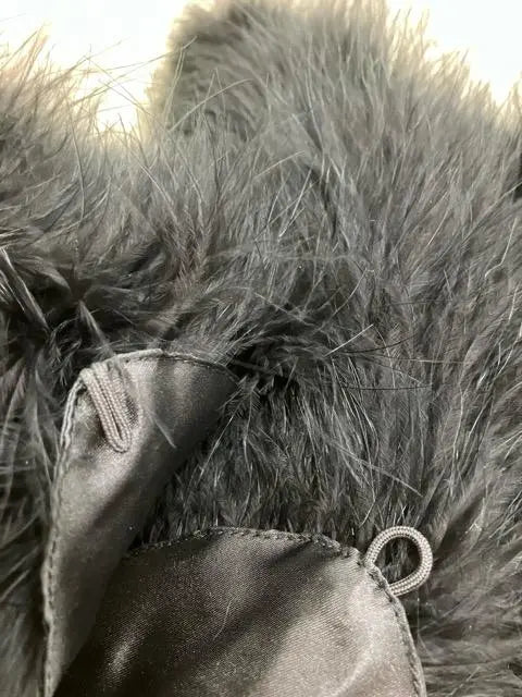 (J12212) New EmiriaWiz Fur Shawl Black