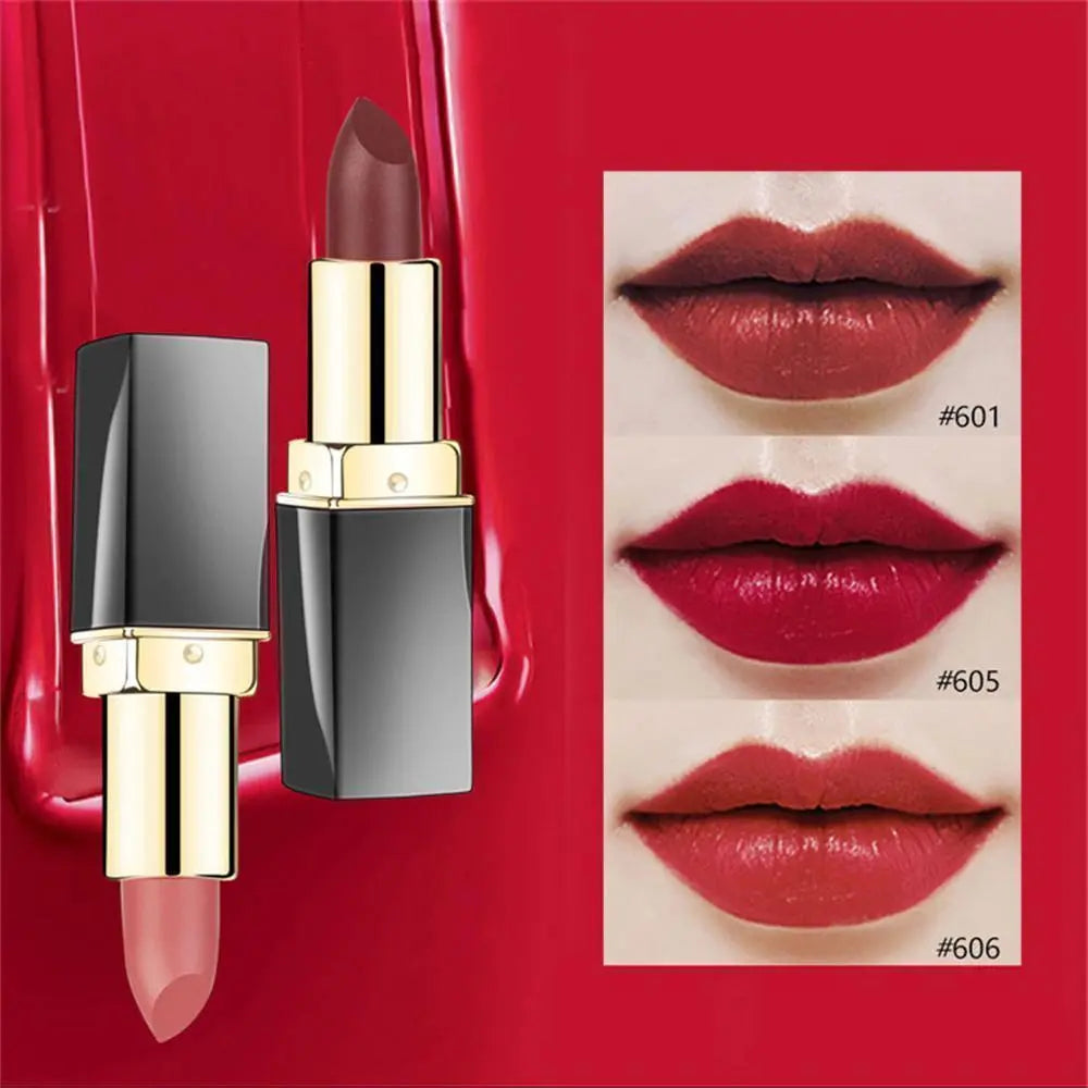 Lápiz labial, rojo, rojo tomate 606, rojo, mate, lápiz labial