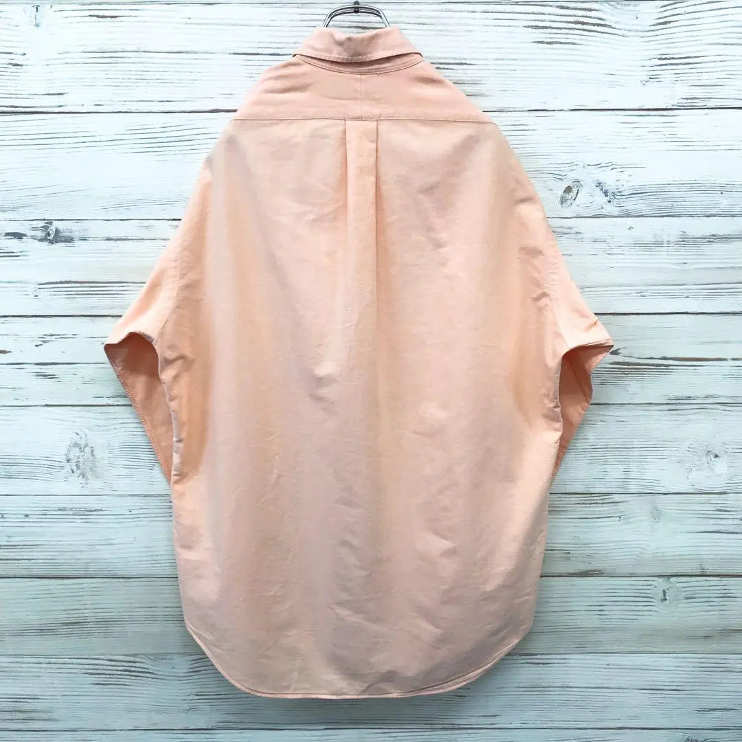 [Rare] Ralph Lauren Long Sleeve BD Shirt L Embroidered Logo Salmon Pink NS211