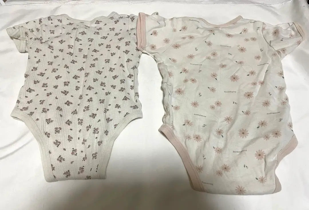 Conjunto de 4 piezas de ropa interior de manga larga con flores para bebé, manga corta, guardería, escuela, preparación para el parto, Nishimatsuya