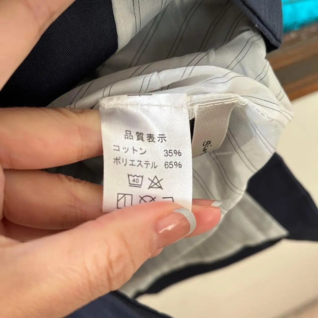 Chaqueta de algodón para muñeca de niña talla L azul marino nueva