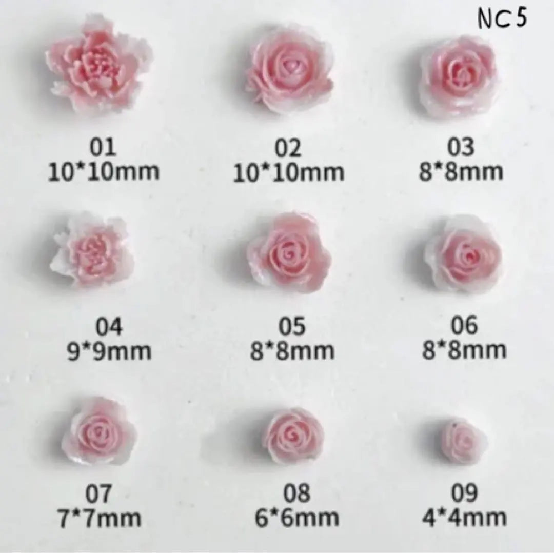 NC5 Rose Peony Camellia Rose Nail Art Parts Resin 480 25