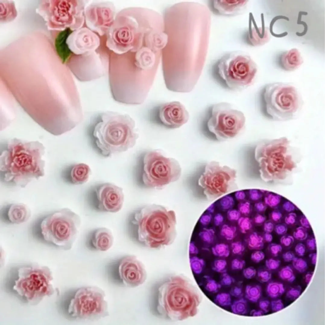 NC5 Rose Peony Camellia Rose Nail Art Parts Resin 480 25