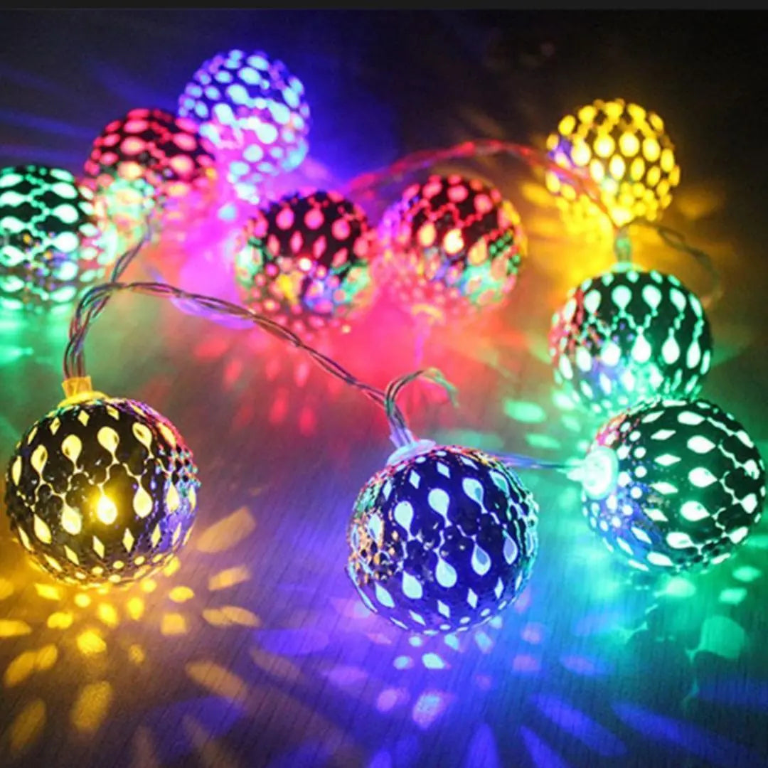 ★✨Gran relación calidad-precio✨★Luz de iluminación bola marroquí USB 6m colorida