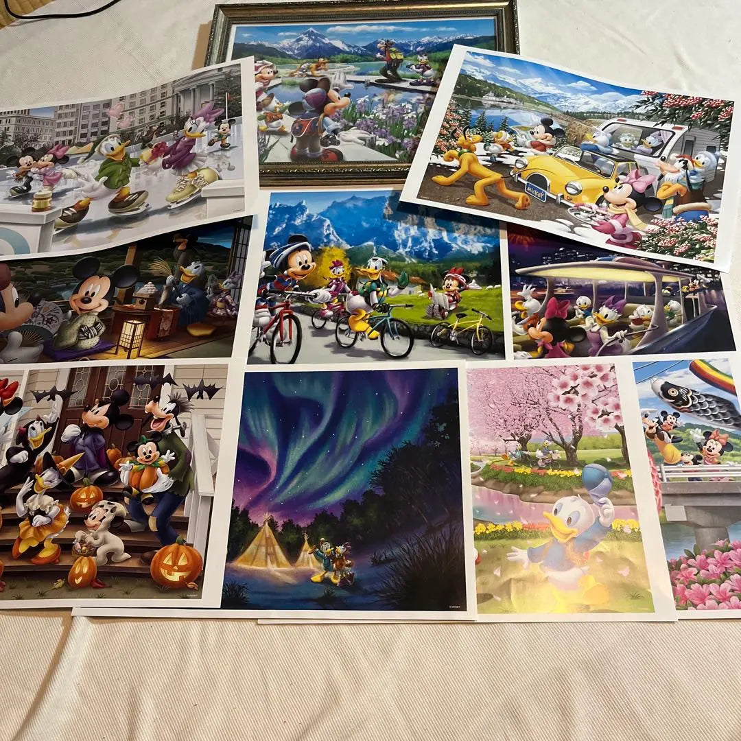 Yomiuri Shimbun Framed Picture Series Disney Art Collection Seasonal Framed 24 sheets