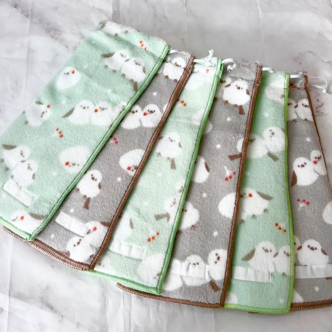 Oriko apron, towel apron, oriko towel, double, terried moth, bird, cute