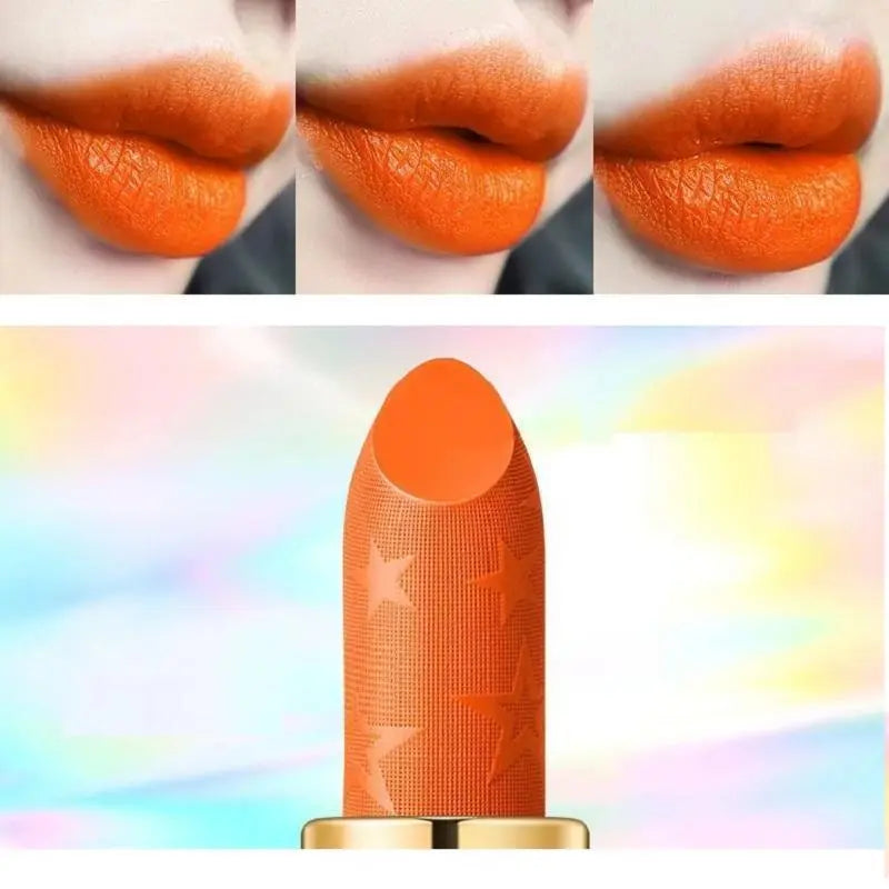 Naranja, W01, mate, lápiz labial, labio, RICH SOFT