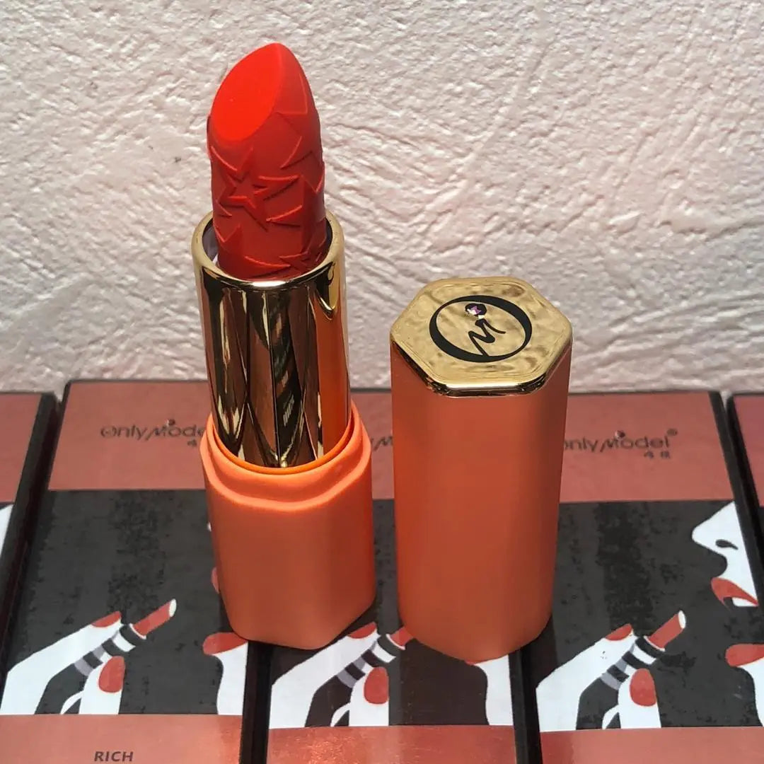 Naranja, W01, mate, lápiz labial, labio, RICH SOFT