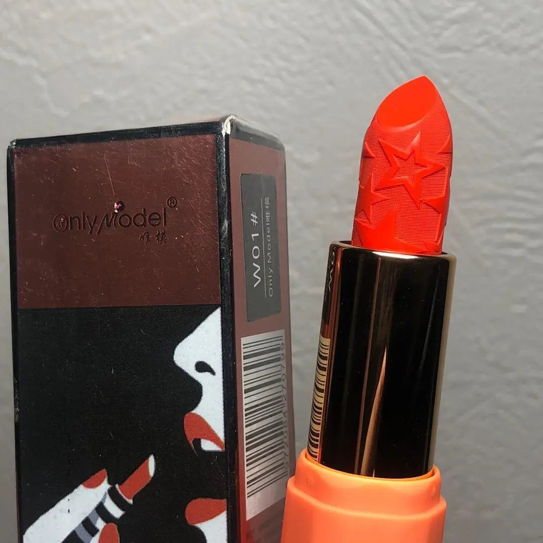 Naranja, W01, mate, lápiz labial, labio, RICH SOFT