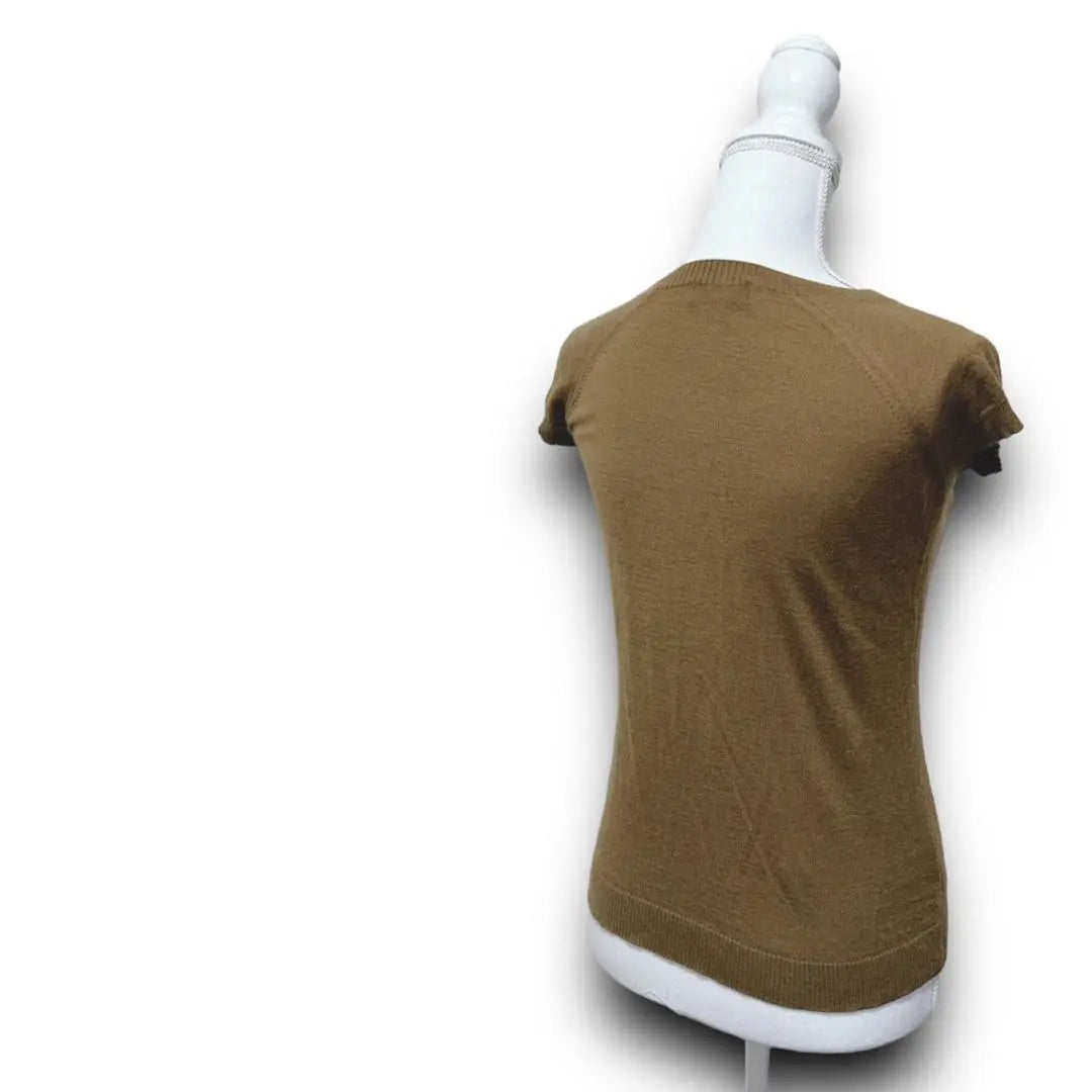 [Yoshieinaba] T-shirt size S, 70% cashmere, light brown color "413" | 【ヨシエイナバ】Tシャツ Sサイズ カシミア70% ライトブラウン色『413』