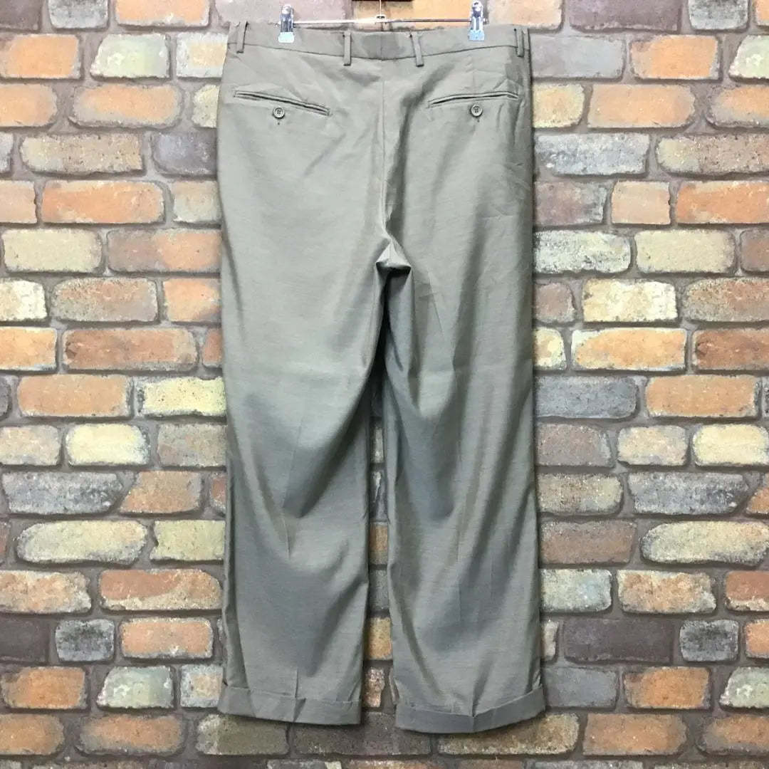 ★High quality★USA used clothing LINEAGE★2 tuck slacks, light brown SL1-258