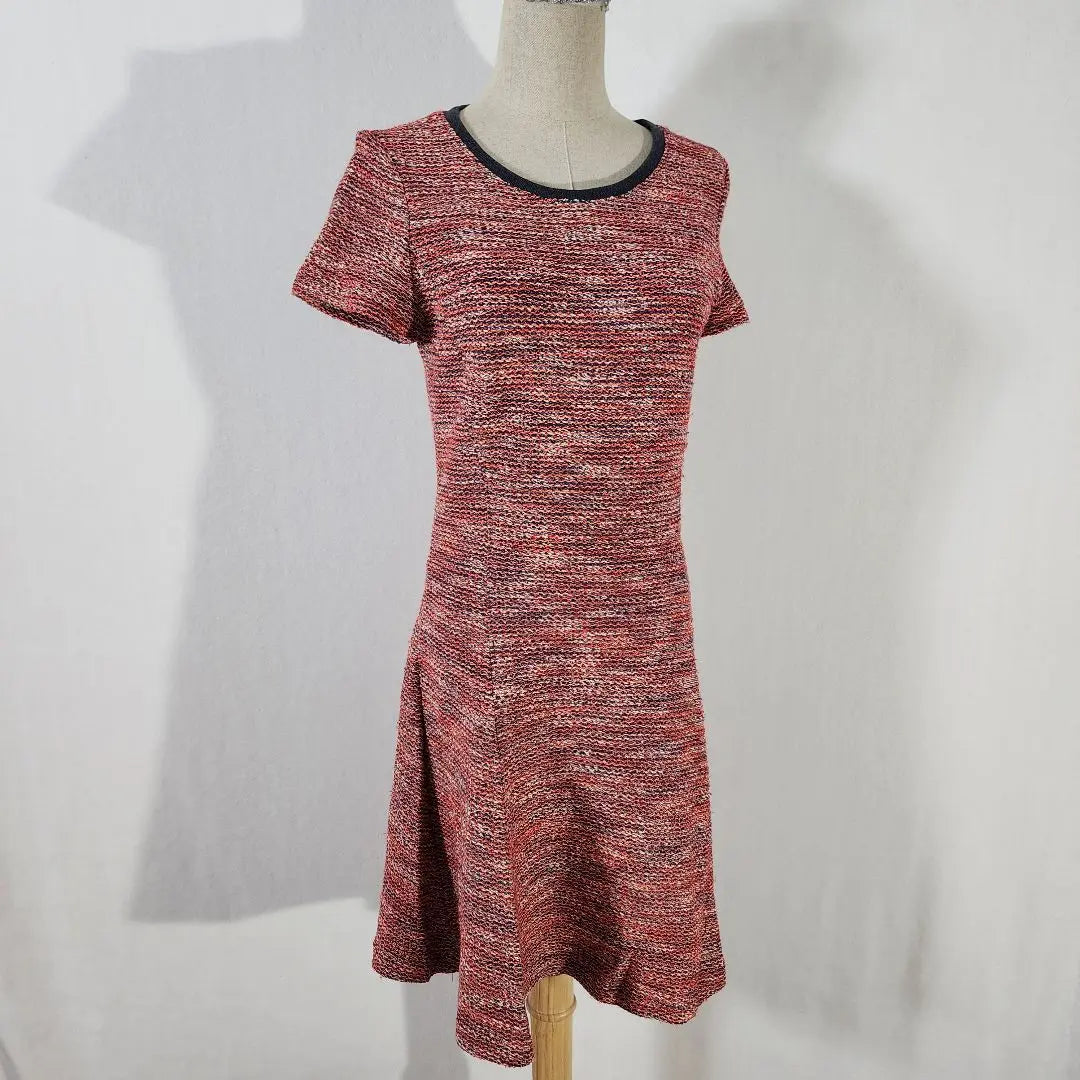 [Buen estado] Jersey con cuello redondo y vestido acampanado Comtoward de Cotonier | 【美品】コントワーデコトニエ フレアワンピース クルーネック プルオーバー