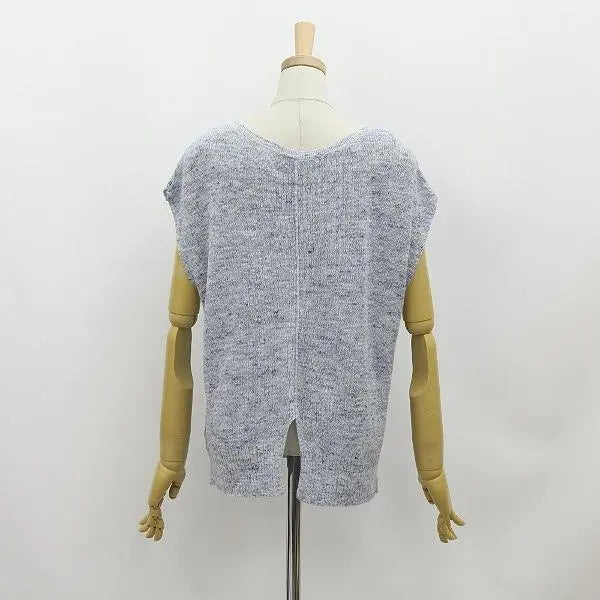 B2366■Teoría de la blusa de punto de lino con mangas francesas S