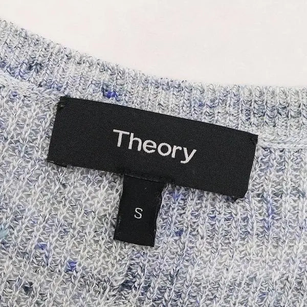 B2366■Theory French sleeve linen knit tops S