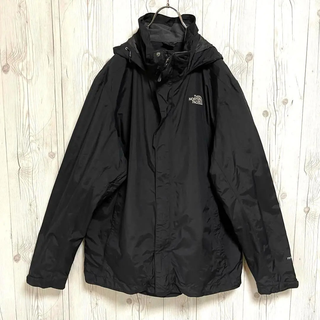 North Face Mountain Parka Men's L Size Black Black Nylon Jacket