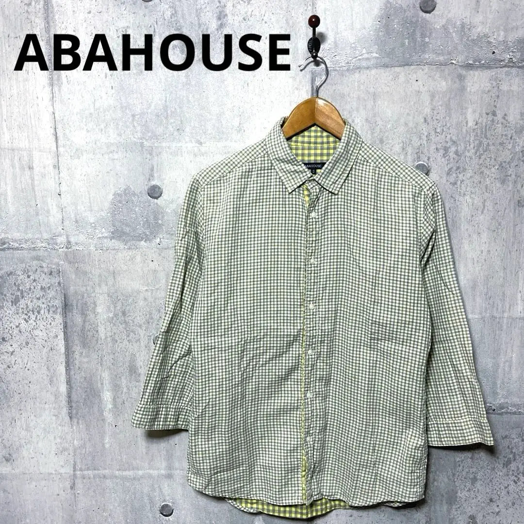 ABAHOUSE Men's 3/4 Sleeve Check Shirt 3