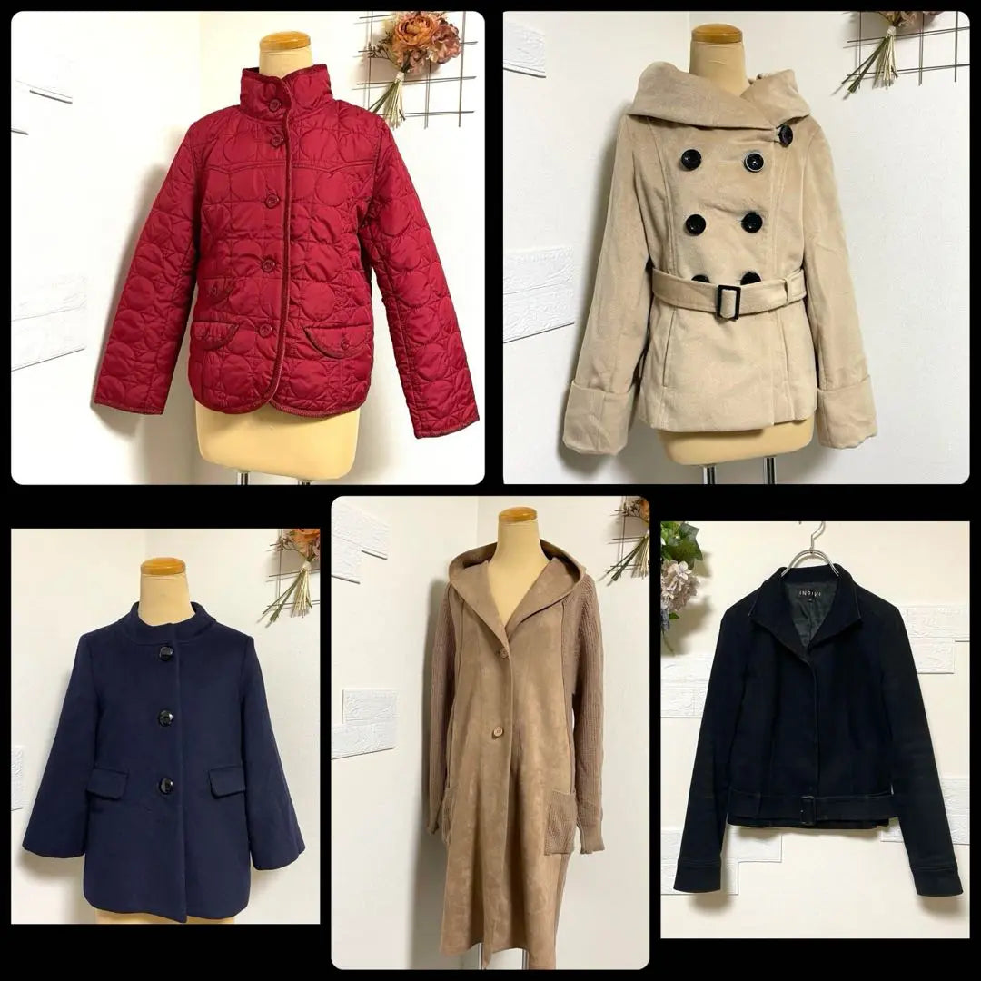 S-001 Outerwear 5 Sets Quilted Jacket Coat Double Breasted