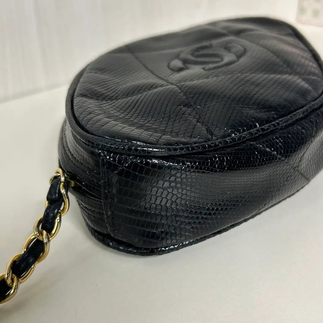 CHANEL Chanel Pouch Fringe Lizard