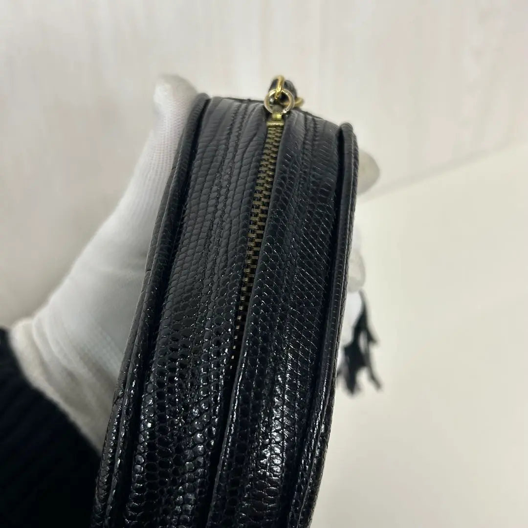 CHANEL Chanel Pouch Fringe Lizard