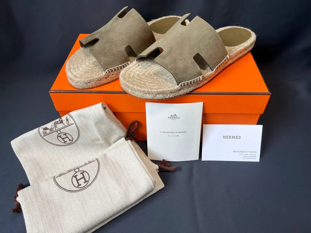 [Sin usar] Sandalias de alpargatas Hermes talla 41 para hombre