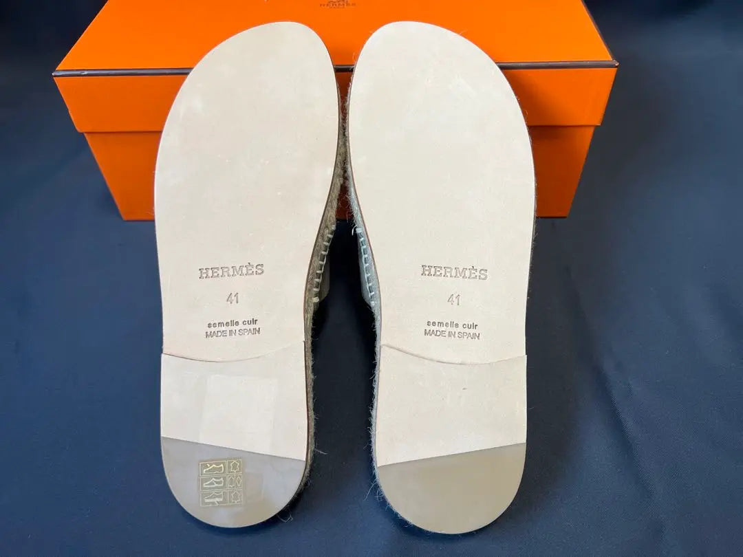 [Sin usar] Sandalias de alpargatas Hermes talla 41 para hombre