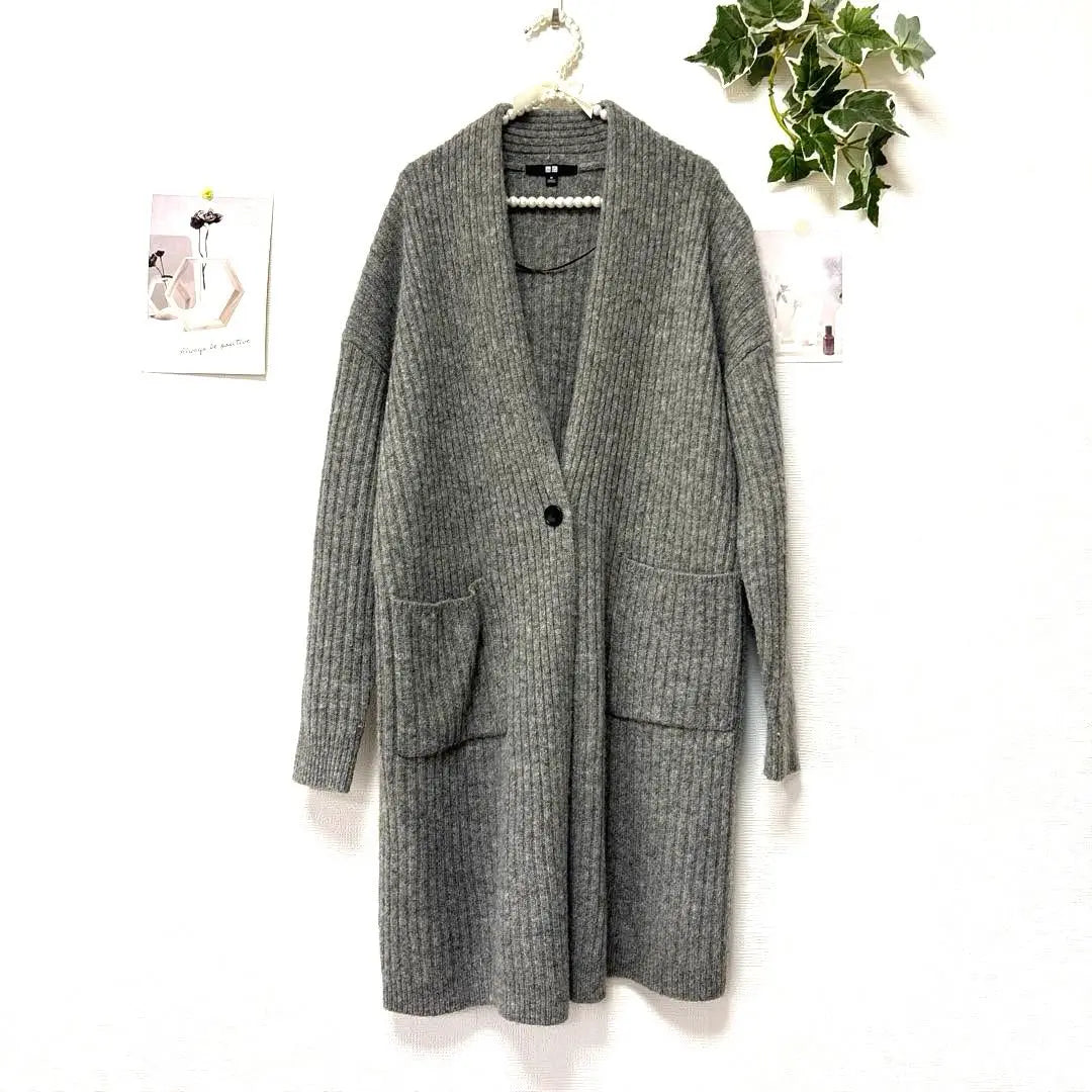 8335 UNIQLO Long Knit Cardigan M Outerwear