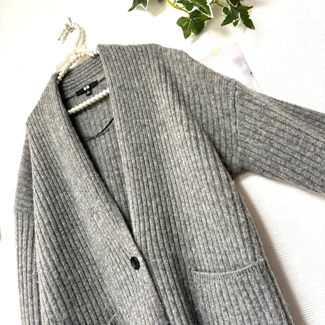 8335 UNIQLO Long Knit Cardigan M Outerwear