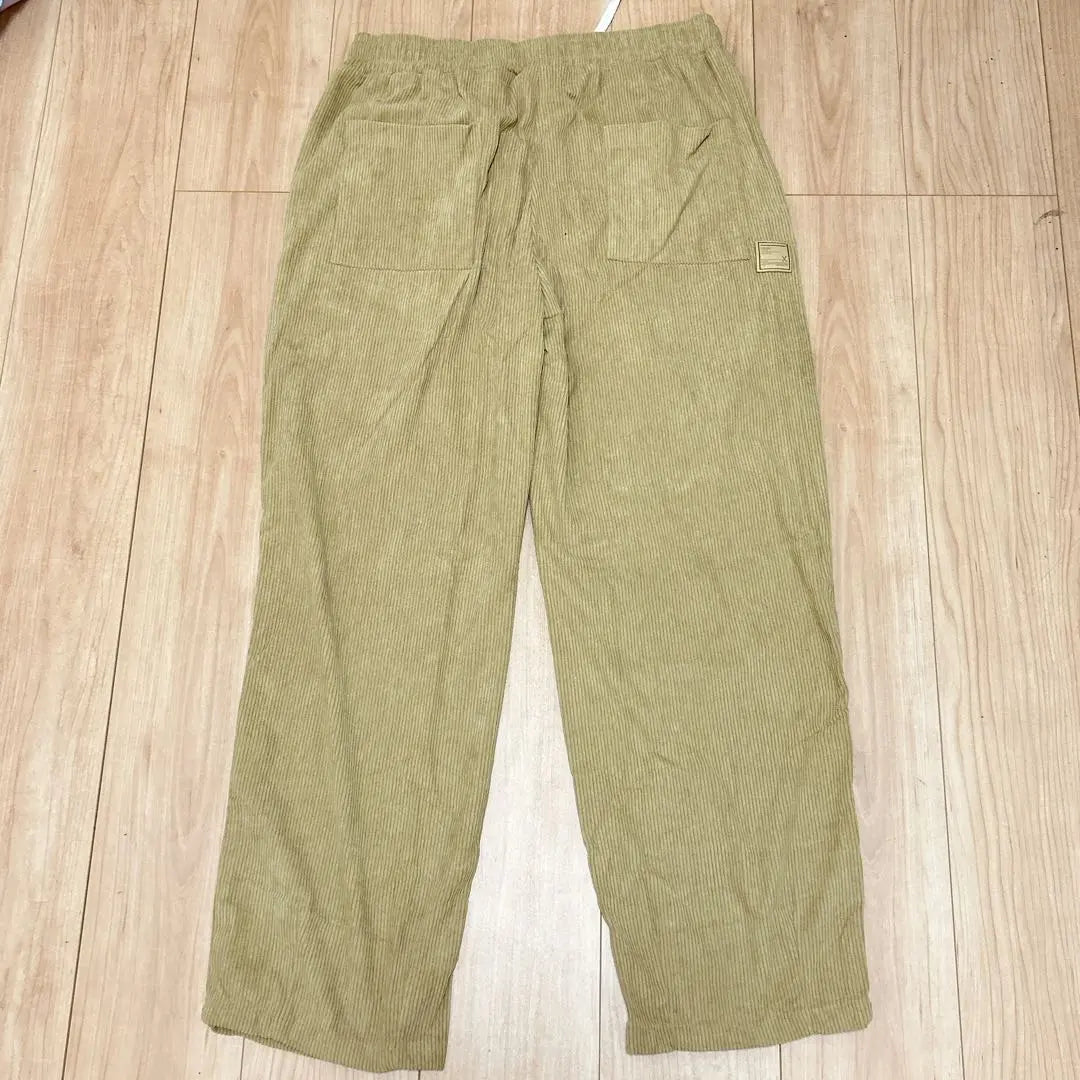 [New] Sarouel Pants 3XL Beige Corduroy Fabric Wide Pants