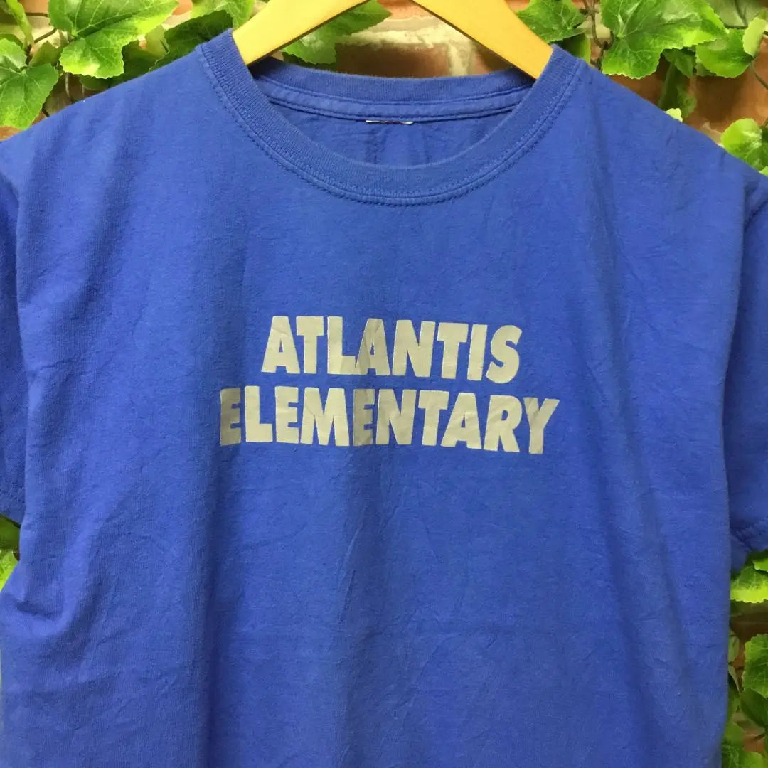 USA used clothes Atlantis print T -shirt size Free