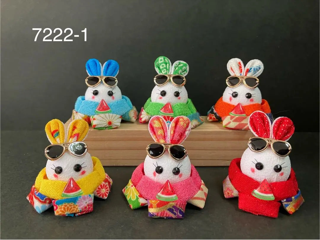 7222-1 Tsumami Zaiko [Rabbit Sunglasses] Set of 6