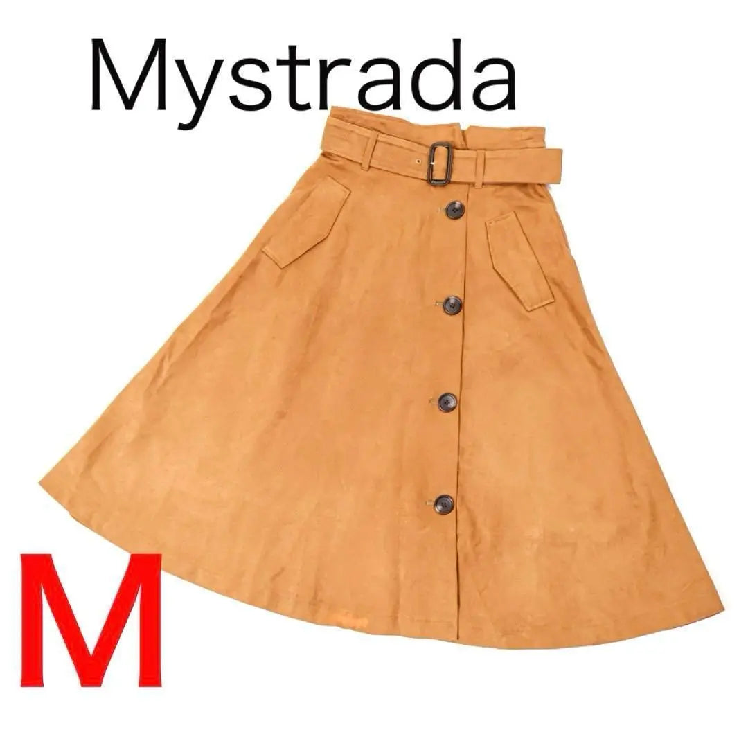 E5512◾️Mystrada Eco Suede Front Button Wrap Style Skirt