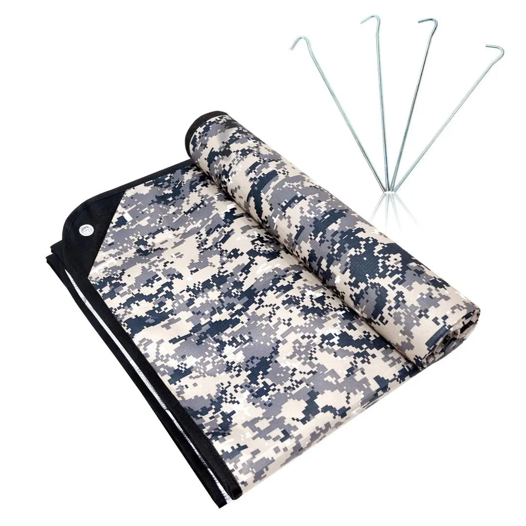 Tienda de campaña con manta de deformación de camuflaje de Cample, carpa impermeable XL, equipo salvavidas para campamento