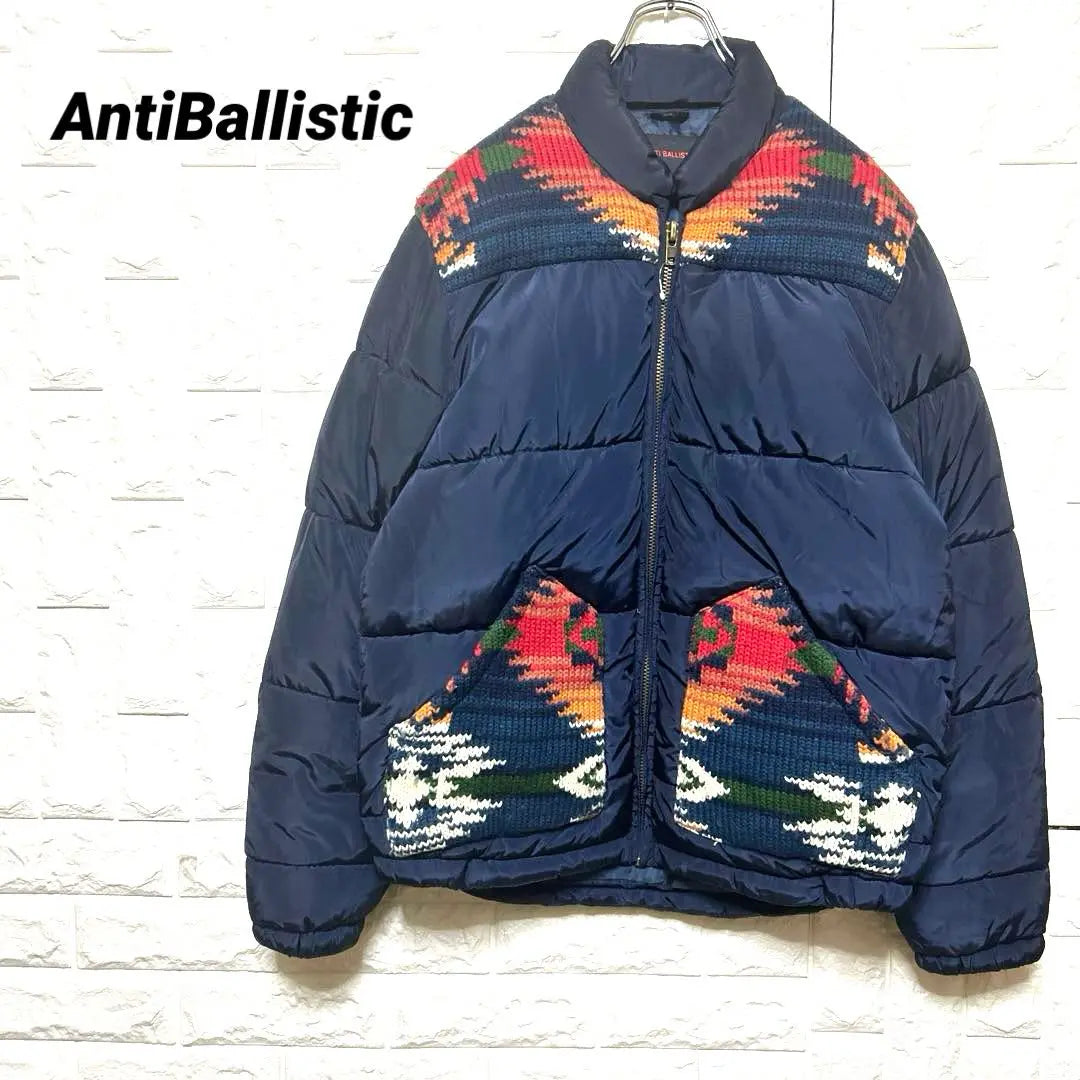 Antiballistic down jacket dark blue