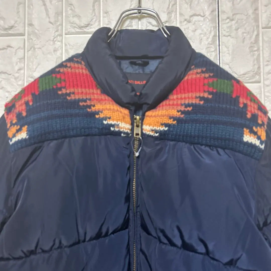 Chaqueta de plumas antibalas azul oscuro