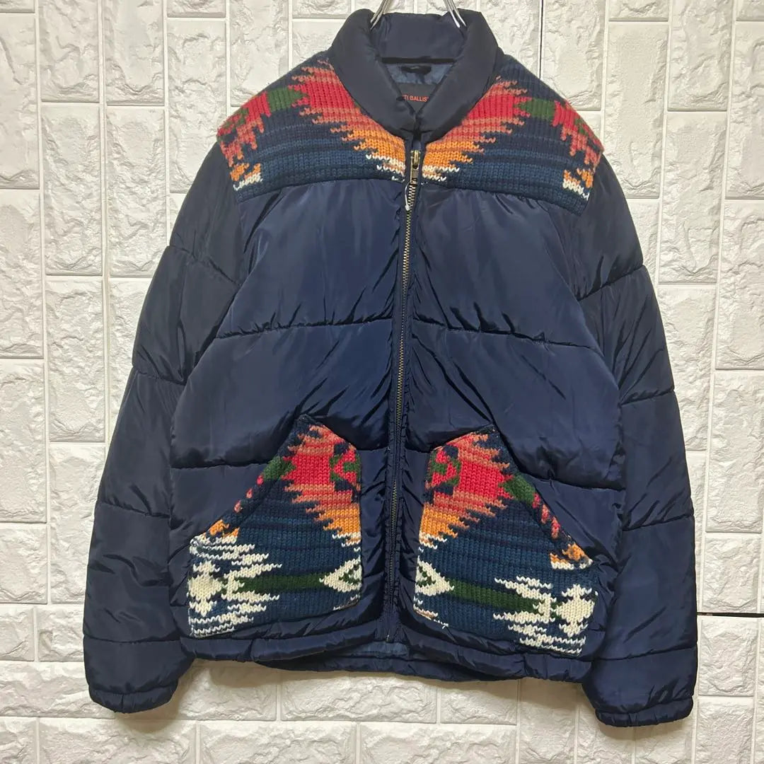 Chaqueta de plumas antibalas azul oscuro