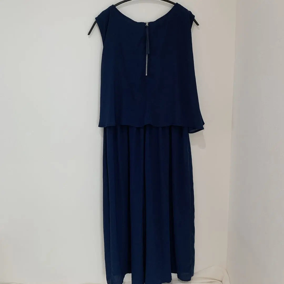 [Super beautiful condition] Retro Girl All-in-One Dress Wedding Flare Pants Navy | 【超美品】 レトロガール オールインワン ドレス 結婚式 フレア パンツ 紺色