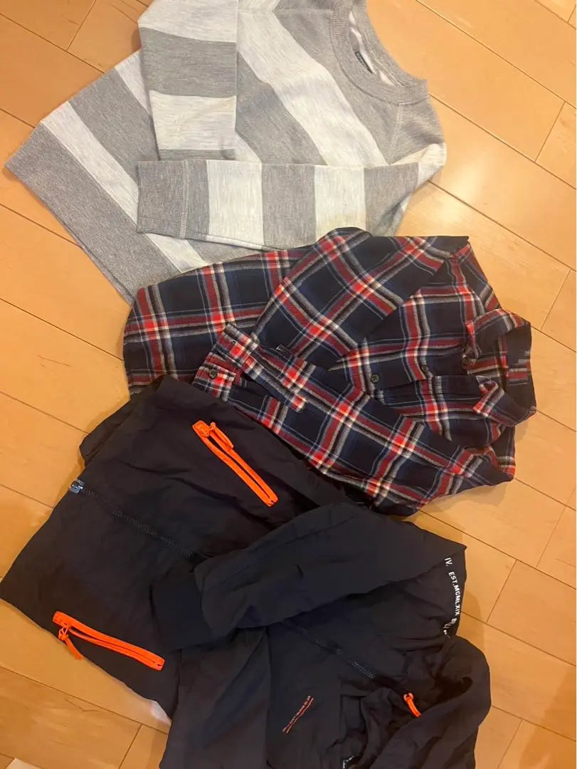 [Kids (130cm)] Sweat jacket / check shirt | 【キッズ(130cm)】スウェット・ジャケット・チェックシャツ