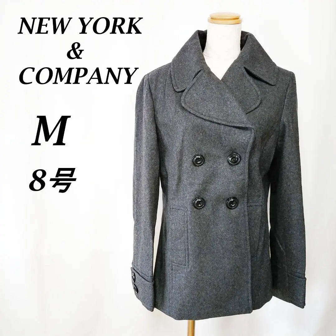 [New and unused] New York & Company Wool Coat M, Size 8 Gray [133]