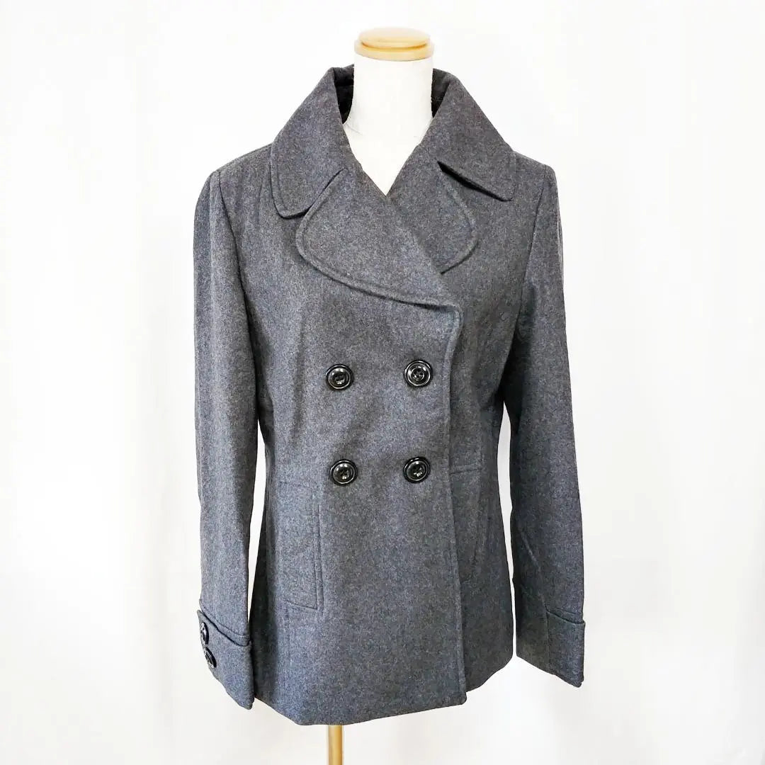 [New and unused] New York & Company Wool Coat M, Size 8 Gray [133]