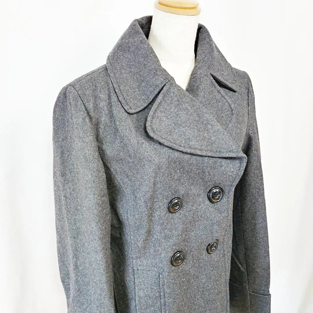 [New and unused] New York & Company Wool Coat M, Size 8 Gray [133]