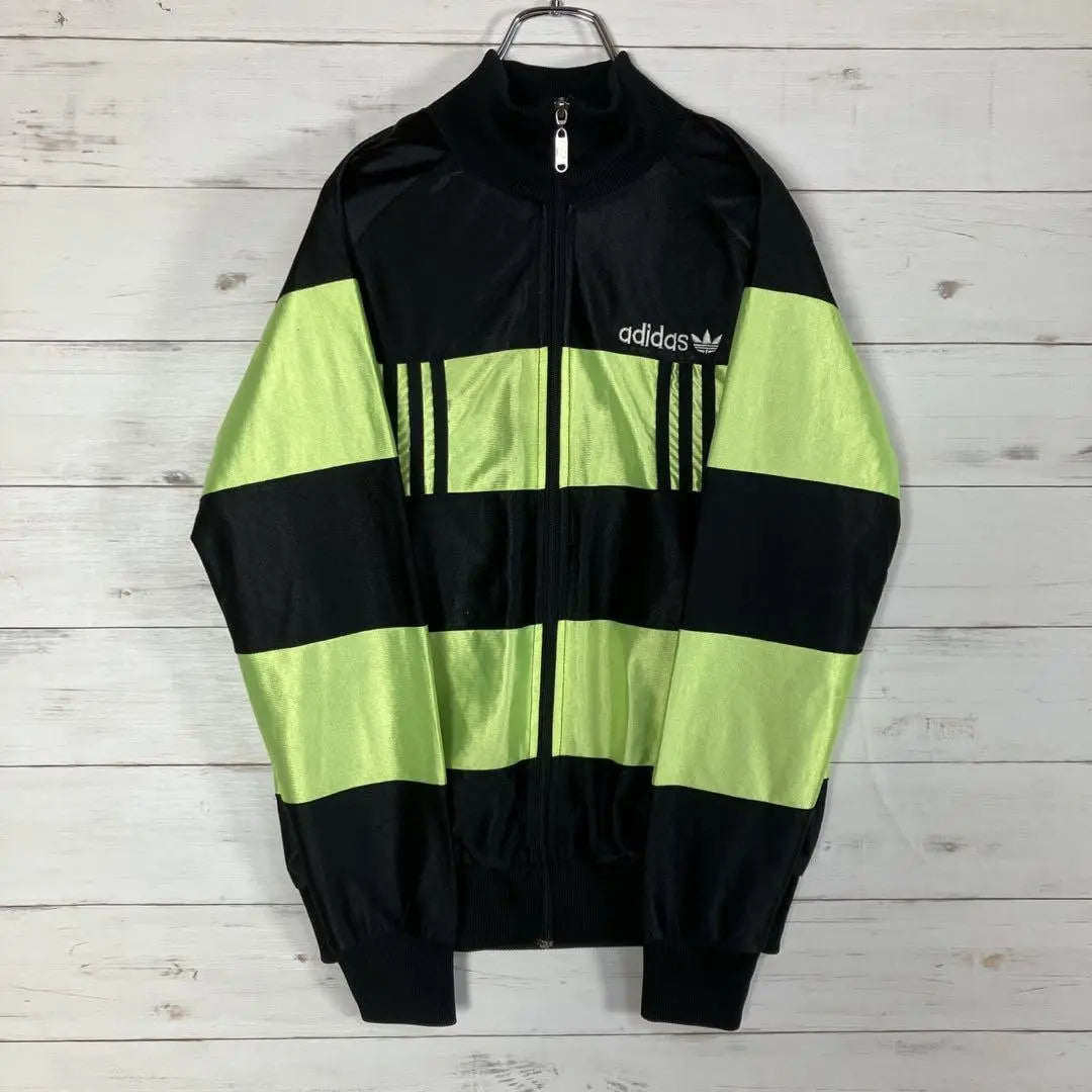 [Very popular] adidas track jacket logo embroidered M black yellow