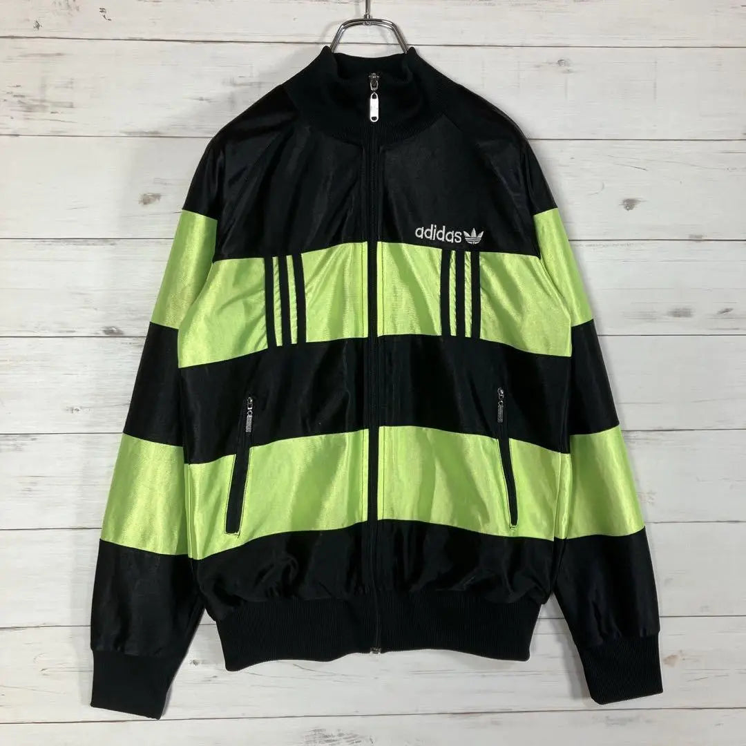 [Muy popular] Chaqueta deportiva adidas con logo bordado M negro amarillo