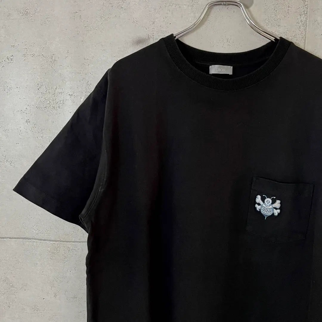 [Talla grande] Camiseta Dior x Sean Stussy con logo bordado de abeja | ［ビックサイズ］ ディオール×ショーンステューシー BEE 刺繍ロゴ Tシャツ