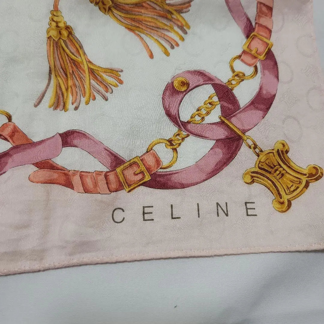 CELINE Silk Handkerchief Ribbon Design